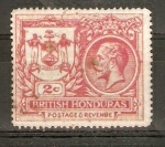 Stamps America - Belize -  ESCUDO   COLONIAL   Y   GEORGE   V