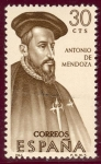 Stamps Spain -  1966 Forjadores de America. Antonio de Mendoza - Edifil:1750