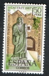 Stamps Spain -  1827- Bimilenario de la fundación de Cáceres. Arco de Cristo.