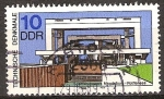 Stamps Germany -  Monumentos técnicos: Elevador de barcos de Magdeburgo-Rothensee-DDR.