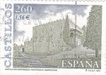 Stamps Spain -  castillo de montesquiu-Montesquiu (Barcelona)   (B)