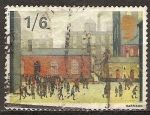 Stamps United Kingdom -  Children salir de la escuela (LS Lowry).