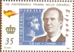 Stamps Spain -  150 Aniver. sello Juan Carlos I