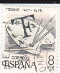 Stamps Spain -  Tiziano 1477-1576    (C)