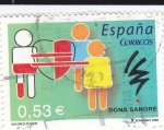 Stamps Spain -  Valores cívicos - Dona sangre   (C)