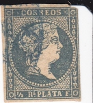 Stamps Spain -  Isabel II