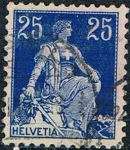 Stamps Switzerland -  ALEGORÍA DE HELVETIA 1907-17 Y&T Nº 120