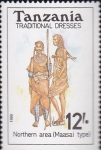 Stamps Tanzania -  maasai