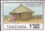 Sellos de Africa - Tanzania -  casa tradicional