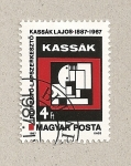 Stamps Hungary -  Pintura abstracta por Lajos Kassak