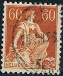 Sellos del Mundo : Europa : Suiza : ALEGORÍA DE HELVETIA 1917-22. Y&T Nº 165