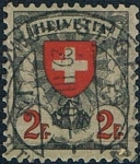 Sellos de Europa - Suiza -  CRUZ BLANCA Y CIFRAS 1924-27. Y&T Nº 211