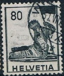 Stamps Switzerland -  SERIE HISTÓRICA 1941. GUERRERO MURIENDO, POR F. HÖDLER. Y&T Nº 361