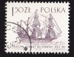 Sellos de Europa - Polonia -  POLONIA - BARCOS GALEON