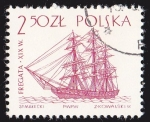 Sellos de Europa - Polonia -  POLONIA - BARCOS FREGATA