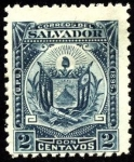 Sellos del Mundo : America : El_Salvador : Escudo antiguo de El Salvador. UPU 1895.