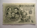 Sellos de America - Colombia -  Semana de la Carta, con motivo del XIV Congreso de U:P:U. 1957