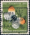 Sellos de Europa - Suiza -  PRO JUVENTUD 1951. MARIPOSAS. AURORA. Y&T Nº 515