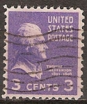 Stamps United States -  Thomas Jefferson.