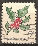 Stamps United States -  Navidad - Acebo.