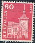 Sellos de Europa - Suiza -  SERIE BÁSICA 1960-63. TORRE DEL RELOJ, EN BERNA. Y&T Nº 652