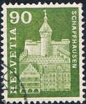 Sellos de Europa - Suiza -  SERIE BÁSICA 1960-63. LA FORTALEZA MUNOT, EN SCHAFFHOUSE. Y&T Nº 656