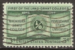 Stamps United States -  En primer lugar de la Tierra-Grant Colleges del Estado de Michigan College - Universidad del Estado 