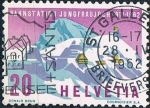 Stamps Switzerland -  CINCUENTENARIO DE LA ESTACIÓN DEL FUNICULAR DE JUNGFRAUJOCH. Y&T Nº 691