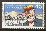 Stamps United States -  Samuel P. Langley pionero de la aviación estadounidense.