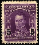 Sellos del Mundo : America : Costa_Rica : Simón Bolívar. UPU 1921. sobreimpreso