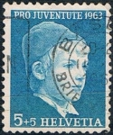 Sellos de Europa - Suiza -  PRO JUVENTUD 1963. RETRATO DE NIÑO, DE ALBERT ANKER. Y&T Nº 721