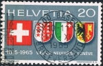 Stamps Switzerland -  SESQUICENTENARIO DE LA ENTRADA DE LOS CANTONES DE VALAIS, DE NEUCHÂTEL Y DE GINEBRA EN LA CONFEDERAC