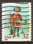 Stamps United States -  Chica con Jumping Jack.