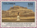 Stamps : America : Colombia :   XI Cumbre de Países No Alineados, Castillo de San Felipe de Barajas.