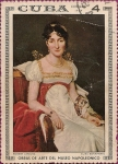 Stamps Cuba -  Obras de Arte del Museo Napoleónico, Elisa Bonaparte por Robert Lefevre.