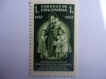 Sellos de America - Colombia -  Cent.de la fundación en Colombia de la Sociedad de San Vicente de Paul.1857-1957.