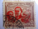 Stamps Colombia -  Café Suave - Homenaje a: Stalin,Churchill, y Roosevelt.