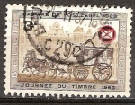 Stamps Belgium -  Dia del sello.La diligencia (1500).