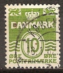 Stamps Denmark -  Lineas onduladas.Numeral.