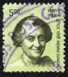 Sellos de Asia - India -  Indira Ghandi