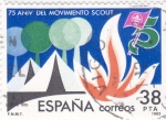 Stamps Spain -  75 Aniv. del Movimiento Scout     (F)