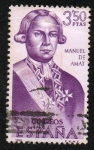 Stamps Spain -  Forjadores de América - Manuel de Amat