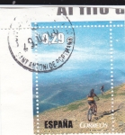 Sellos de Europa - Espaa -  Al filo de lo imposible-Bici de montaña    (G)