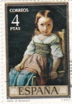 Stamps : Europe : Spain :  PINTURA -Nena (E.Rosales)   (G)