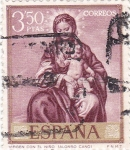 Stamps : Europe : Spain :  PINTURA -Virgen con el Niño (alonso Cano)    (G)