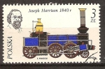 Stamps Poland -  Joseph Harrison y su locomotora, 1840.