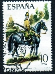 Stamps Spain -  Uniformes militares - Dragón del regimiento de Sagunto 1775