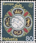 Sellos del Mundo : Europa : Suiza : EUROPA 1976. OBRAS DE ARTESANÍA. RELOJ DE BOLSILLO DEL SIGLO XVIII. Y&T Nº 1004