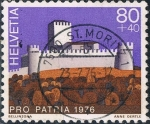 Stamps Switzerland -  PRO PATRIA 1976. CASTILLO DE MONTEBELLO, BELLINZONE. Y&T Nº 1008