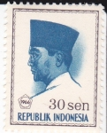 Sellos del Mundo : Asia : Indonesia : Presidente Sukarno 1901-1970 Lider Nacional